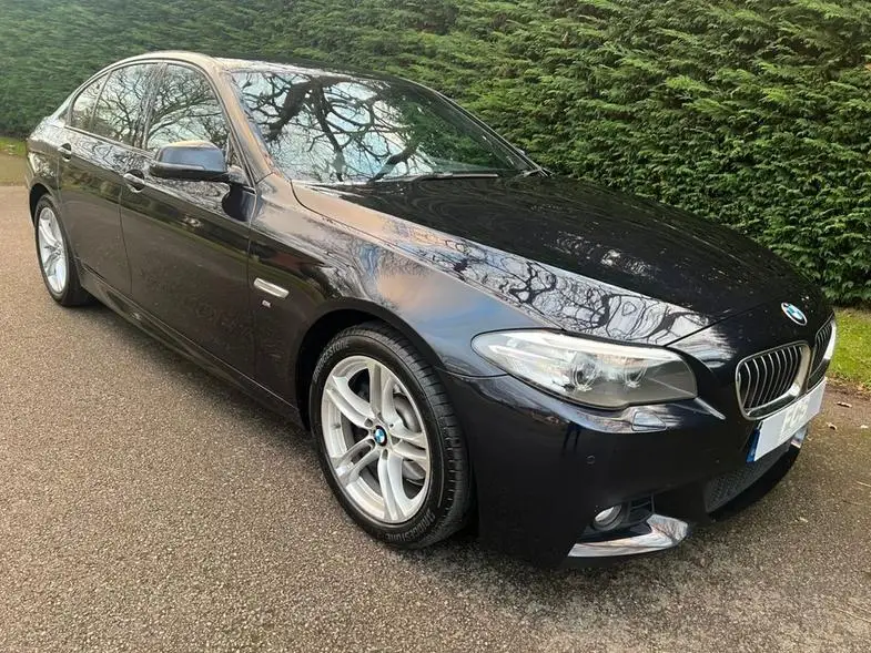 Side front view of a BMW Saloon